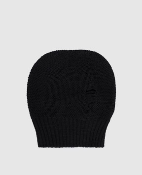 Ann Demeulemeester Черная шапка Edon из шерсти B0013176KN071