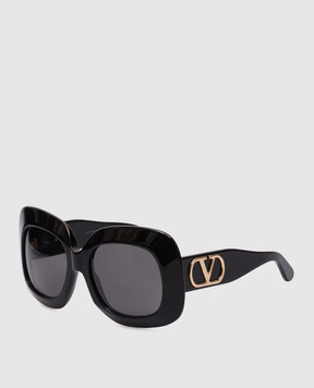 Valentino Чорний сонцезахисні окуляри з емблемою VLogo Signature VLS180A59