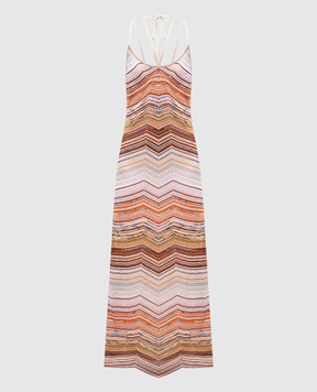 Missoni Бежевое платье макси с люрексом DS25SG22BK045D