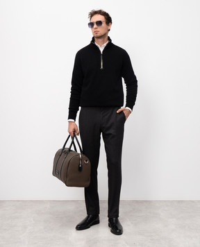 Tom Ford Чорний светр з вовни та кашеміру KFL004YMW106