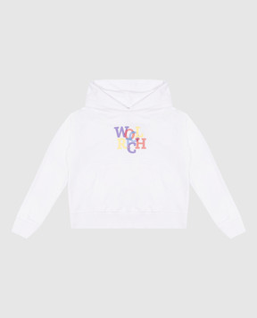Woolrich Дитяче біле худі з логотипом CFWKSW0188FRUT3719