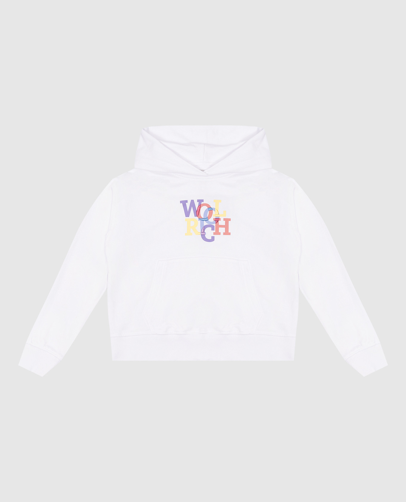 Children's white hoodie with logo