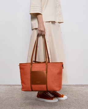 Gianni Chiarini Оранжевая сумка-тоут SUPERLIGHT BS10356CSTDNM