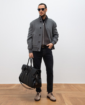 Brunello Cucinelli Чорні джинси з патчем логотипа M240PD3210