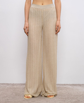 Missoni Бежевые ажурные палаццо с люрексом DS25SI0MBR010R