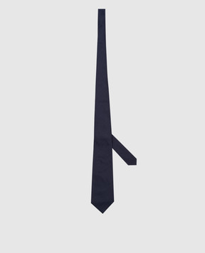 Brunello Cucinelli Синий галстук из шелка в узор. MV8950018