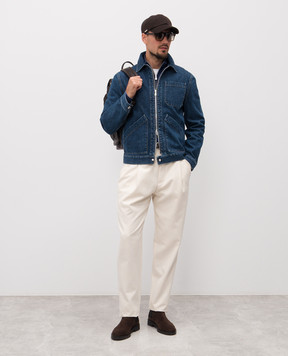 Brunello Cucinelli Синя джинсова куртка M241P6912