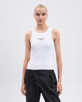 Givenchy Белый топ в рубчик с принтом BW70FPP75N