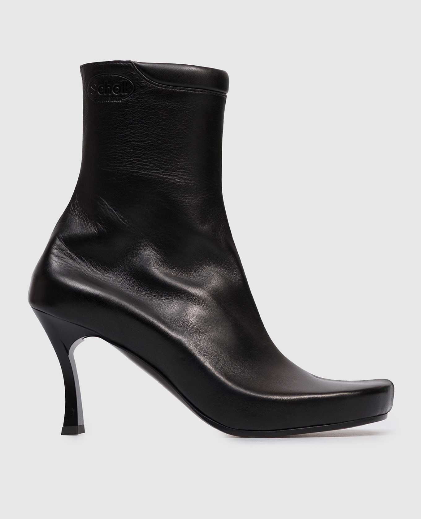 

Черные кожаные ботильоны, Черный, Ботильоны