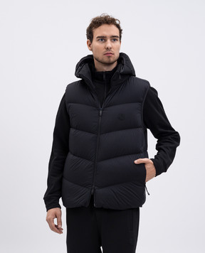 Moncler Чорний пуховий жилет Guersac K20911A00042597YD