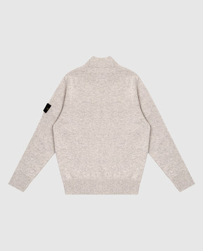 Stone Island Дитячий сірий светр з вовною та кашеміром K2S165100014S00M168