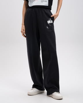 Maison Margiela MM6 Черные спортивные брюки с логотипом S52KA0528M25014