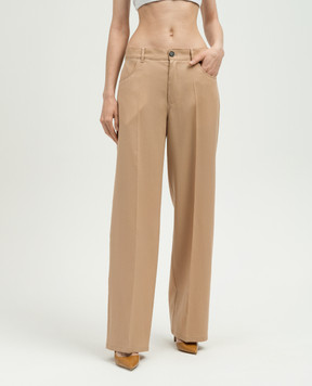 Jil Sander Коричневі штани з вовни J04KA0004J40003