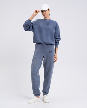 Alexander Wang Сині джогери з логотипом 4CC3244403