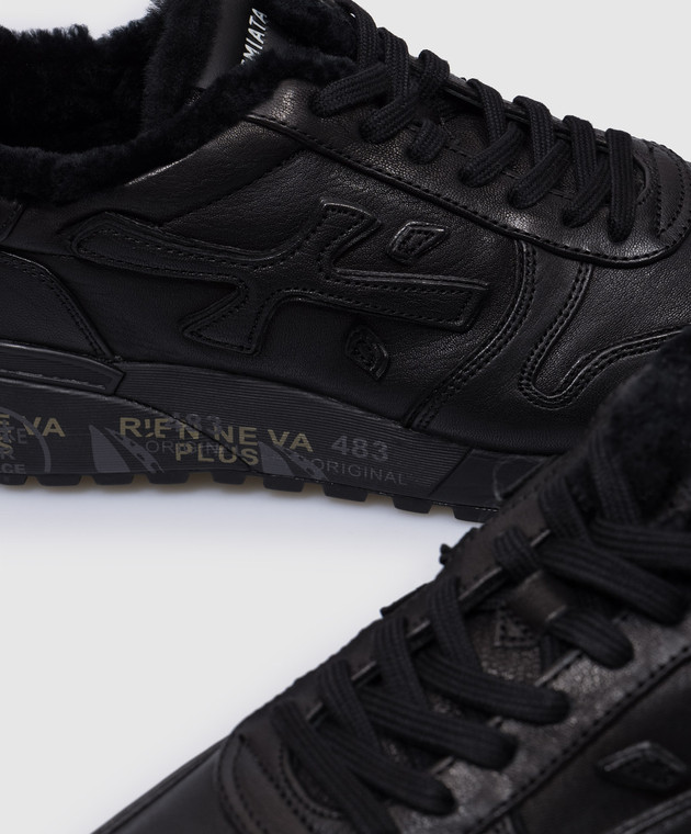 Premiata - Черные кожаные кроссовки MICK на меху MICK7111M купить Premiata - Черные кожаные кроссовки MICK на меху MICK7111M купить