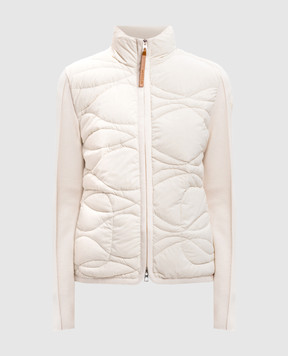 Moncler Белая комбинированная куртка с логотипом J20939B00030M1131