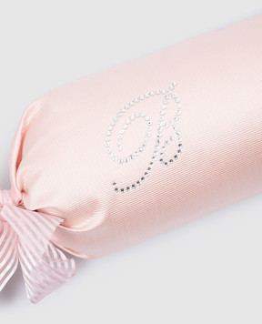 Blumarine Розовая подушка-валик Caram с кристаллами Swarovski H0000210012