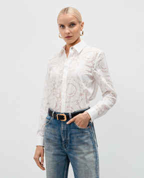 Versace Чорний шкіряний ремінь з логотипом 1007419DV3T