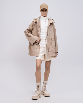 Moncler Бежева парка Gaillon з нашивкою логотипа K10931A0005954A3K