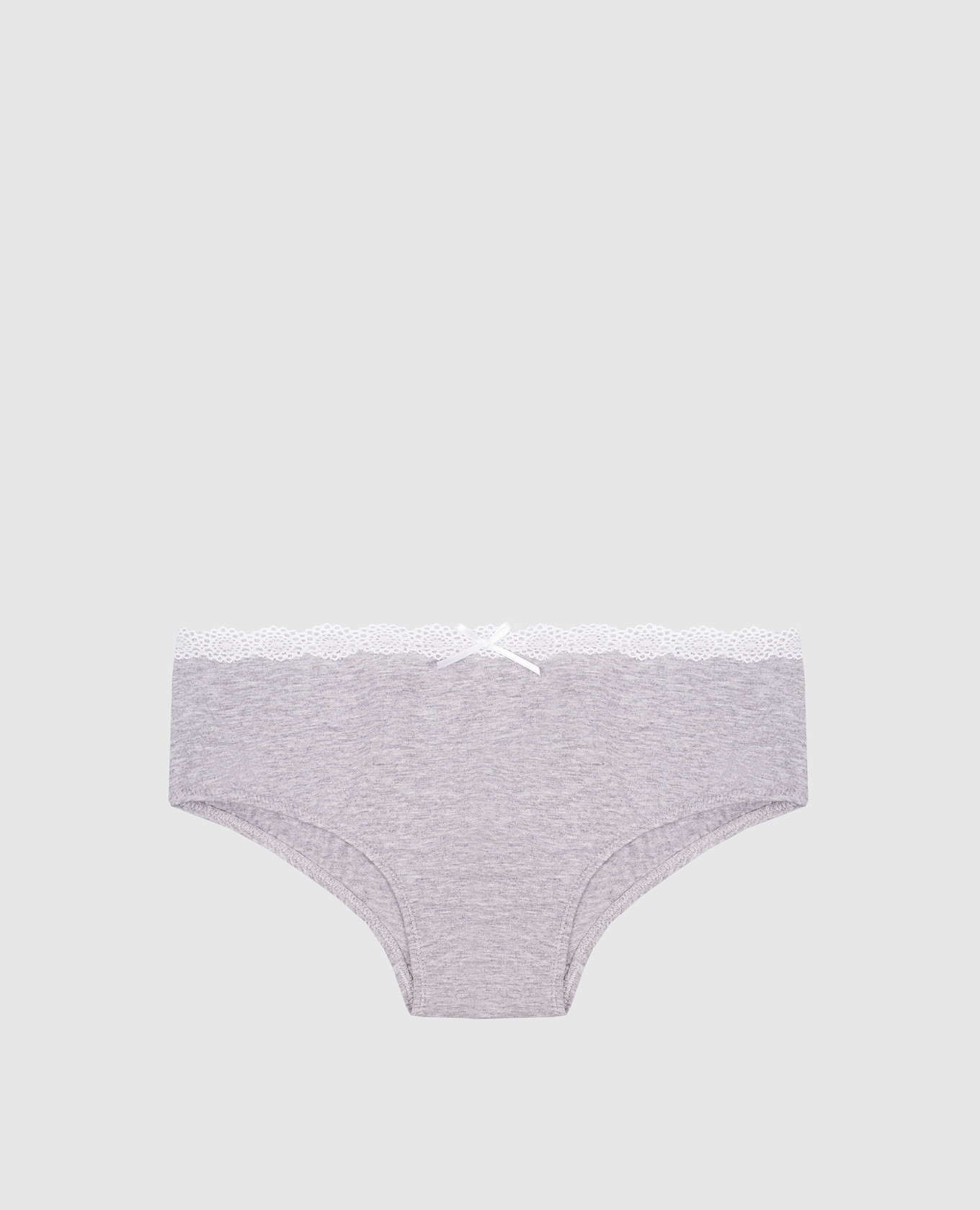 Children's gray panties with lace