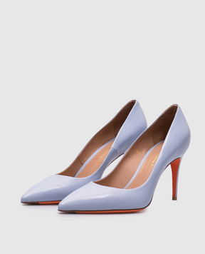 Santoni Голубые кожаные туфли WDID70945HI2NSZA