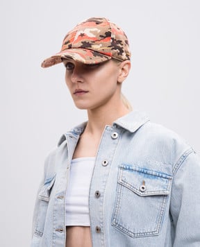 Off-White Кепка з камуфляжним принтом з вишивкою логотипа OMLA04AZ25DEN001