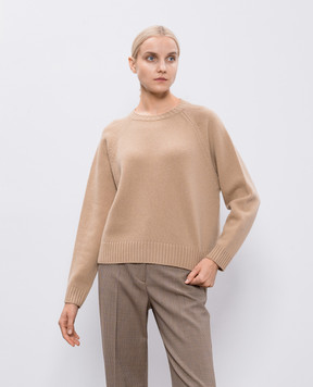 Max Mara Weekend Бежевый свитер GABBIA из шерсти GABBIA
