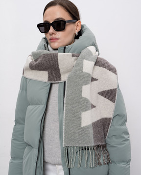 Woolrich Зелений шарф з вовни з логотипом CFWWAC2010FRUT5143