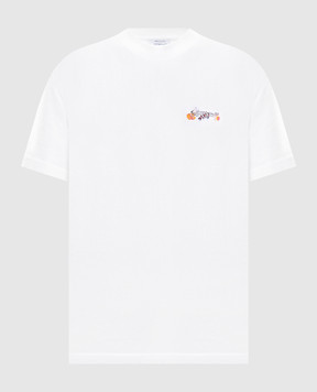Off-White Біла футболка з принтом логотипа Flower 2AA089F25JER005