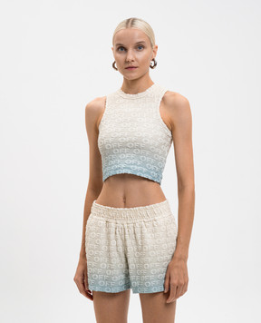 Off-White Бежевий топ з логотипом 2AD25MT25JER002