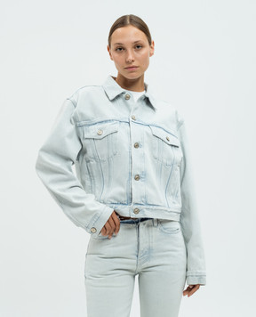 Balenciaga Голубая джинсовая куртка с логотипом 773613TGW24