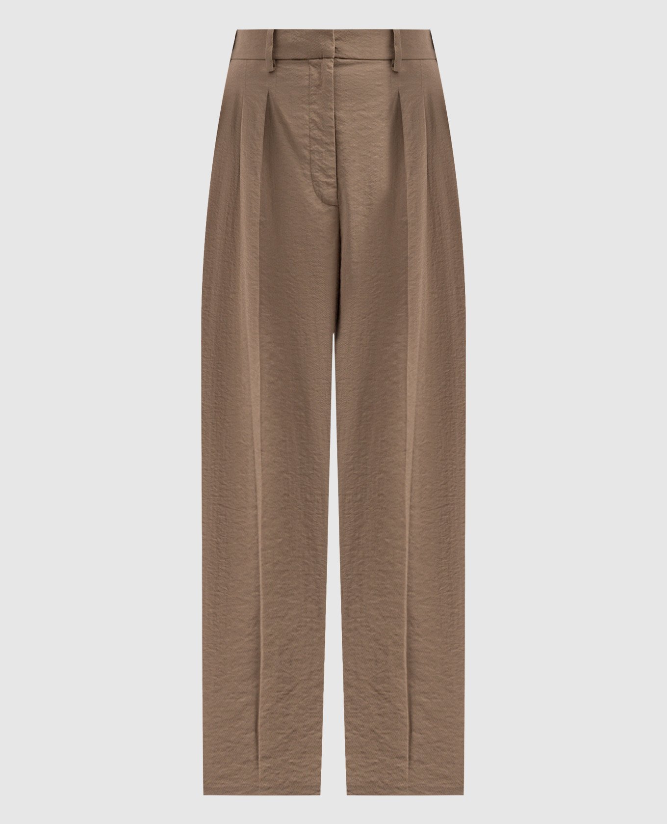 Brown pants with silk
