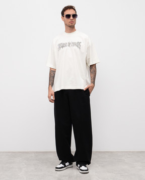 Vetements Белая футболка с контрастным принтом UCF76TR100I