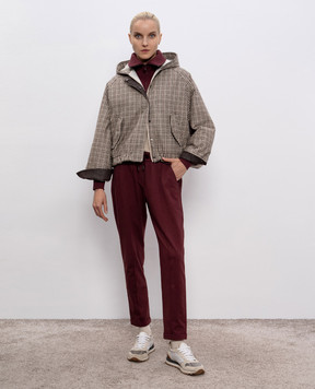 Brunello Cucinelli Бежевий топ  з ланцюжком моніль MPT18BD200
