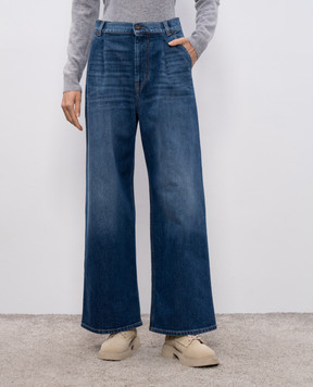 Max Mara Weekend Синие джинсы ORTLES с эффектом потертости ORTLES