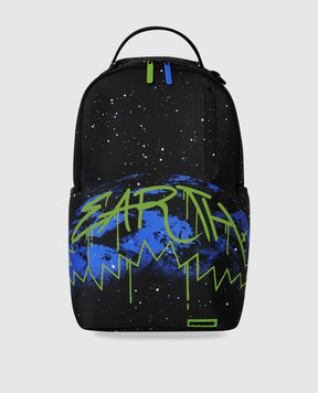 Sprayground Дитячий чорний рюкзак EARTH DAY зі світловідбиваючим принтом 910B5936NSZ