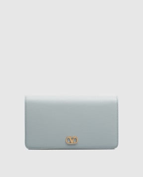 Valentino Зелена шкіряна сумка крос-боді з металевою емблемою VLogo Signature 6W2P0AK8SNP