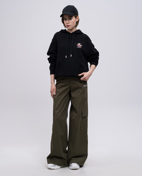 Off-White Черные худи с логотипом OWBB064S25FLE001