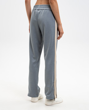 Palm Angels Сірі спортивні штани з лампасами PWCJ001F25FAB001