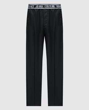 Versace Jeans Couture Чорні штани з візерунком логотипа 76GAA109N0309