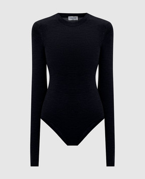 John Smedley Чорне боді KAYDON з вовни мериноса KAYDON