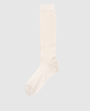 Brunello Cucinelli Бежевые гольфы с люрексом MCSMF0099
