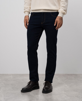 Cashmere&Whiskey Сині джинси з патчем логотипа FILIANOB781