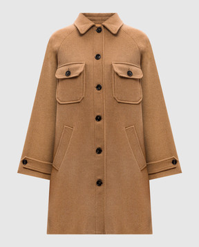 Woolrich Коричневе пальто з вовною CFWWOS0111FRUT3829