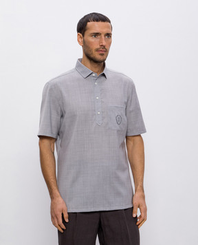 Brunello Cucinelli Серое поло из шерсти MM6701301F