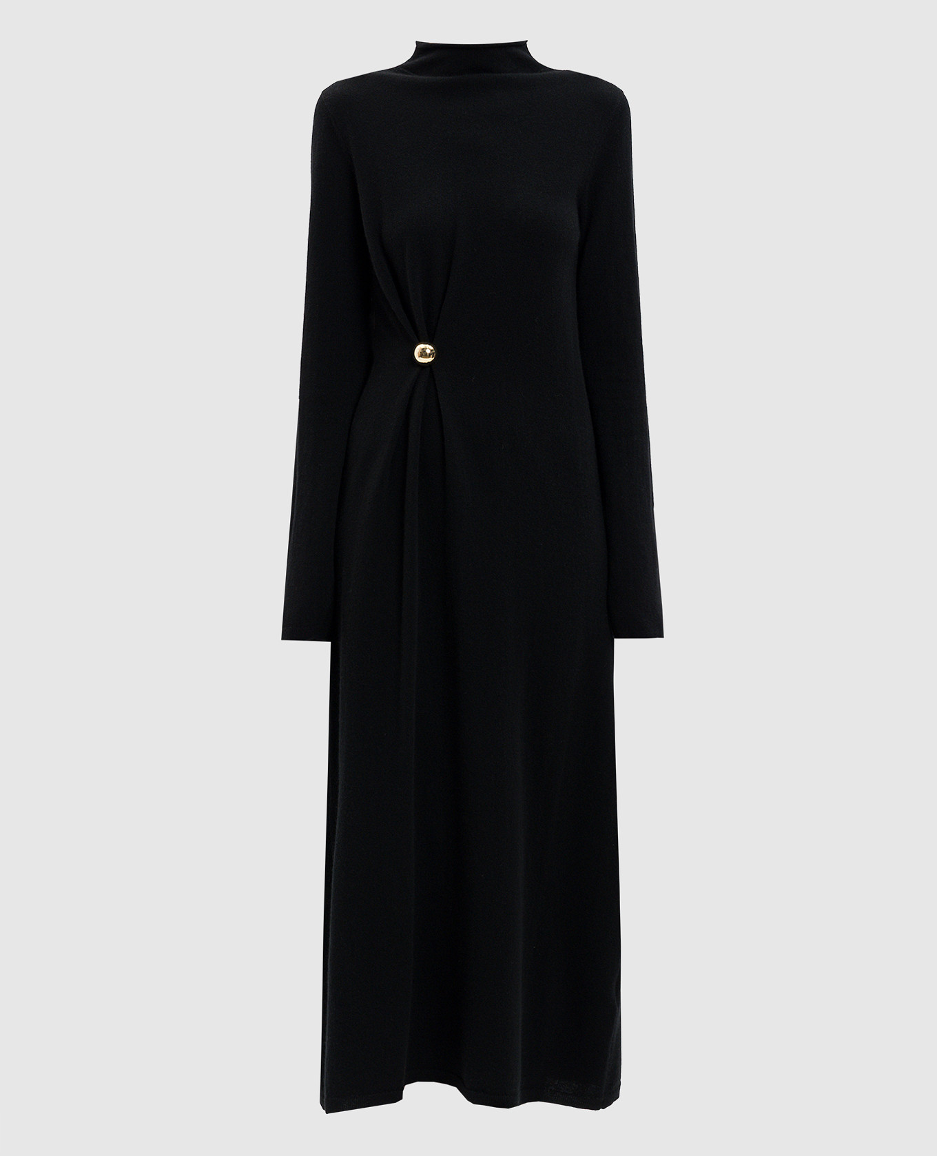 

Черное платье LUCERO из шерсти и кашемира, Черный, Повседневные платья