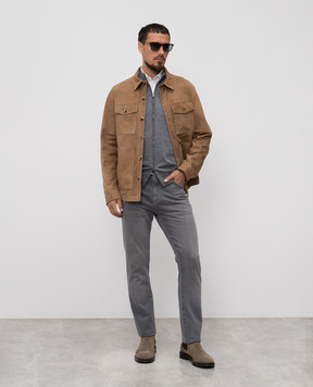 ISAIA Серые джинсы с логотип патч PND002DJ127