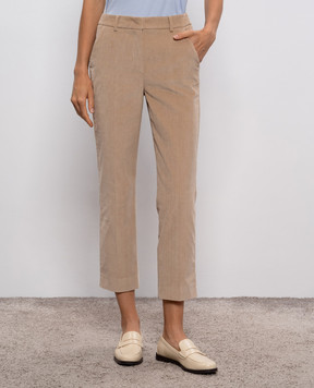 Max Mara Weekend Бежевые вельветовые брюки MARRUCA MARRUCA