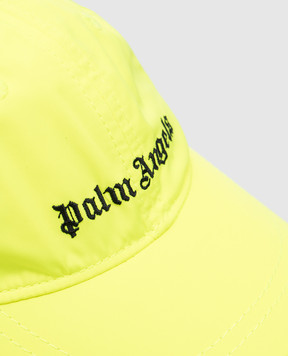 Palm Angels Детская желтая кепка с вышивкой логотипа PBLB002S25FAB001