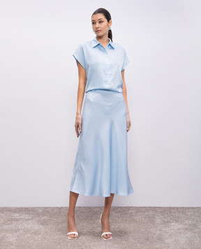 Allude Блакитна блуза із шовку 25284010